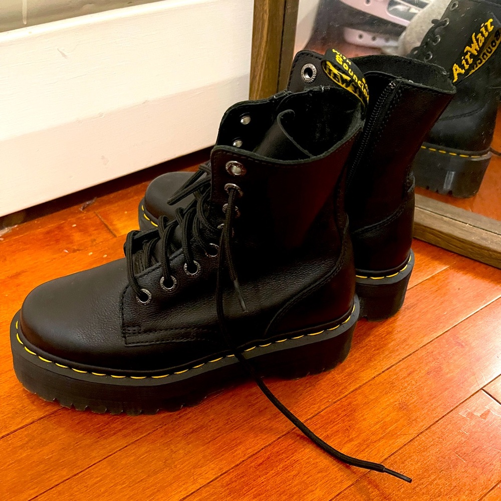 Dr. Martens black platform boots